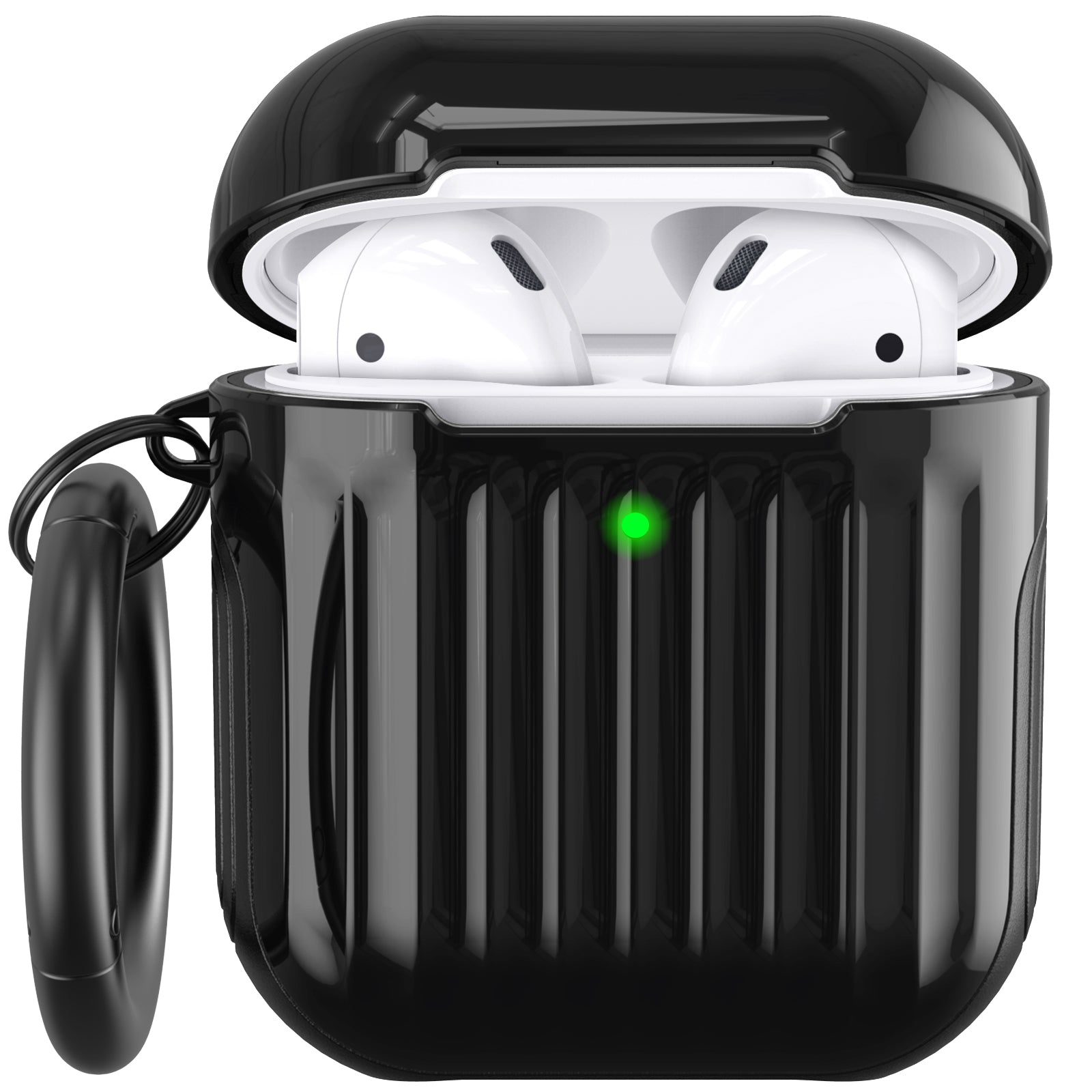 AHASTYLE WG76-2 Protective Case for Apple AirPods with Charging Case (2016) (2019) AirPods with Wireless Charging Case (2019) Cover with Buckle AHASTYLE WG76-2 Protective Case for Apple AirPods with Charging Case (2016) (2019) AirPods with Wireless Charging Case (2019) Cover with Buckle